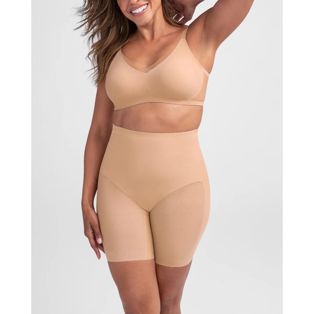 Honeylove Sculptwear Shorts 2X Beige Shapewear High-Waisted